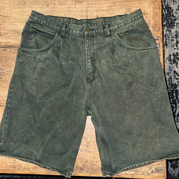 LA Gate 80's Vintage Baggy Green skater Denim Shorts size 40 - Picture 1 of 5